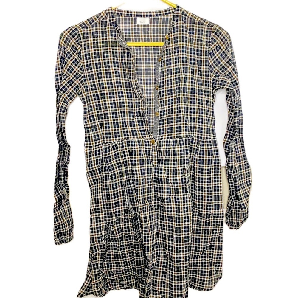 Nwot Buho Gray Flannel Button Down Girls Size 8